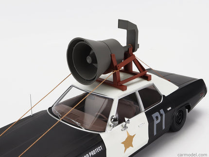 Dodge Monaco Bluesmobile 1974 - Look-A-Like - With The Horn ON The Roof 1:18 KK Scale čierna biela