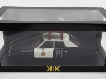 Dodge Monaco Bluesmobile 1974 - Look-A-Like - With The Horn ON The Roof 1:18 KK Scale čierna biela