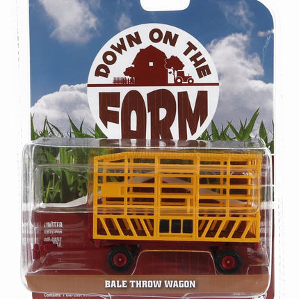 TRAILER | BALE THROW WAGON FOR TRACTOR | YELLOW
