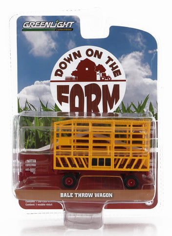 TRAILER | BALE THROW WAGON FOR TRACTOR | YELLOW