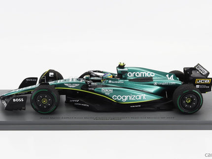 ASTON MARTIN F1 AMR23 Team Aramco Cognizant N°14 2. Miesto Monaco GP 2023 Fernando Alonso 1:18 Spark Model zelená