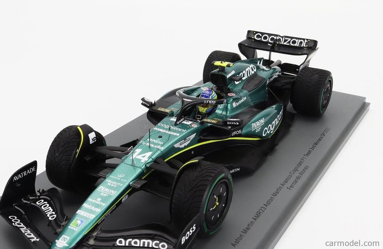 ASTON MARTIN F1 AMR23 Team Aramco Cognizant N°14 2. Miesto Monaco GP 2023 Fernando Alonso 1:18 Spark Model zelená