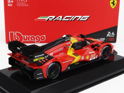 FERRARI | 499P 3.0L TURBO V6 TEAM FERRARI AF CORSE N 51 WINNER 24h LE MANS 2023 ALESSANDRO PIER GUIDI - JAMES CALADO - ANTONIO GIOVINAZZI | RED YELLOW BLACK