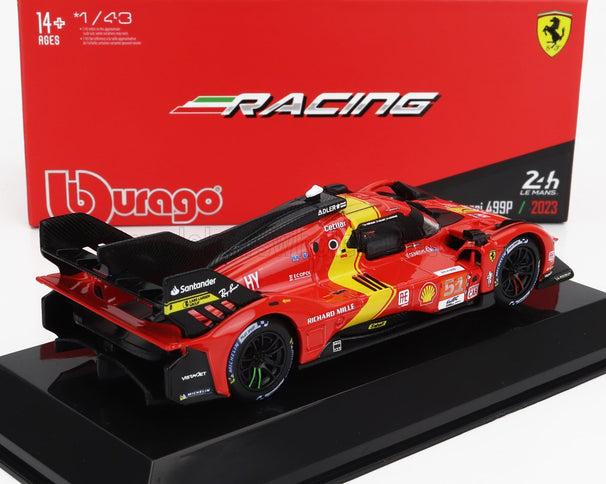 FERRARI | 499P 3.0L TURBO V6 TEAM FERRARI AF CORSE N 51 WINNER 24h LE MANS 2023 ALESSANDRO PIER GUIDI - JAMES CALADO - ANTONIO GIOVINAZZI | RED YELLOW BLACK