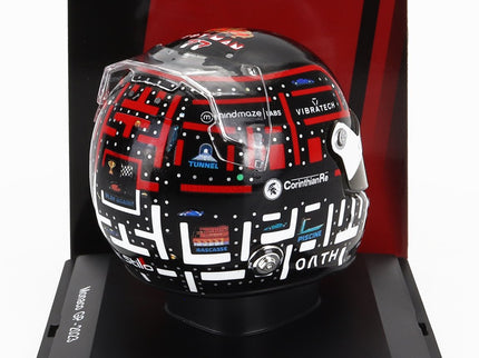 Stilo Helmet F1 Helma Alfa Romeo C43 Team Stake N°77 Monaco GP 2023 Valtteri Bottas 1:5 Spark Model čierna biela oranžová
