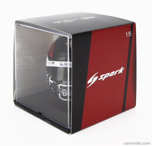 Stilo Helmet F1 Helma Alfa Romeo C43 Team Stake N°77 Monaco GP 2023 Valtteri Bottas 1:5 Spark Model čierna biela oranžová