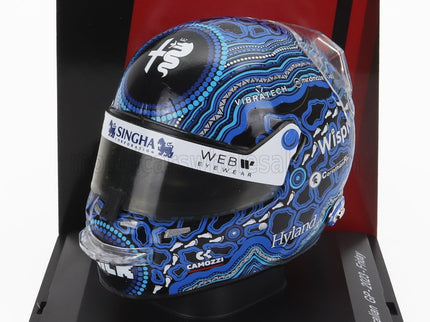 BELL HELMET | F1  CASCO HELMET ALFA ROMEO C43 TEAM STAKE N 77 AUSTRALIAN GP 2023 VALTTERI BOTTAS | 2 TONE BLUE BLACK