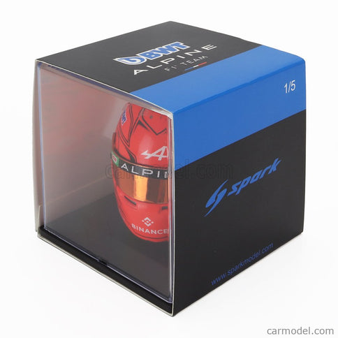 Bell Helmet F1 Helma Renault A523 Team Bwt Alpine N°31 Monaco GP 2023 Esteban Ocon 1:5 Spark Model oranžová