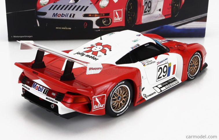 Porsche 911 GT1 3.2L Turbo Team Societe JB N°29 24h Le Mans 1997 A.Ferte - J.Von Gartzen - O.Thevenin 1:18 Werk83 červená biela
