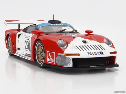 Porsche 911 GT1 3.2L Turbo Team Societe JB N°29 24h Le Mans 1997 A.Ferte - J.Von Gartzen - O.Thevenin 1:18 Werk83 červená biela
