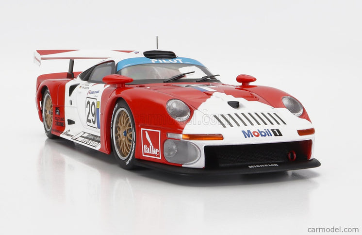 Porsche 911 GT1 3.2L Turbo Team Societe JB N°29 24h Le Mans 1997 A.Ferte - J.Von Gartzen - O.Thevenin 1:18 Werk83 červená biela