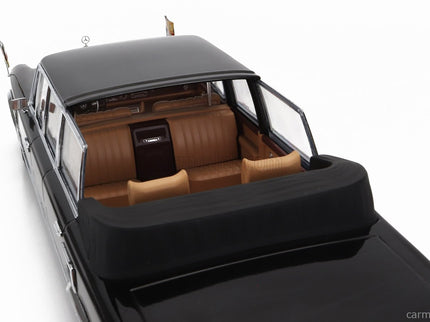 Mercedes Benz S-Class 600 Pullman (W100) Landaulet Semiconvertible Queen Elizabeth II - Kurt Georg Kiesinger 1965 1:18 KK Scale čierna
