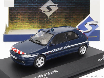 Peugeot 306 S16 Gendarmerie 1998 1:43 Solido modrá