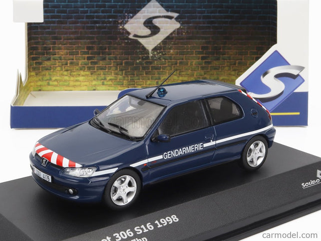 Peugeot 306 S16 Gendarmerie 1998 1:43 Solido modrá