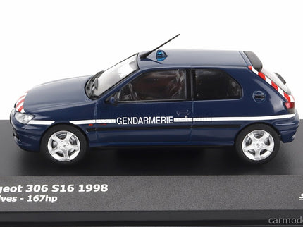 Peugeot 306 S16 Gendarmerie 1998 1:43 Solido modrá
