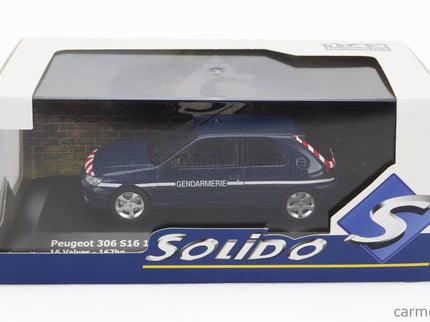 Peugeot 306 S16 Gendarmerie 1998 1:43 Solido modrá