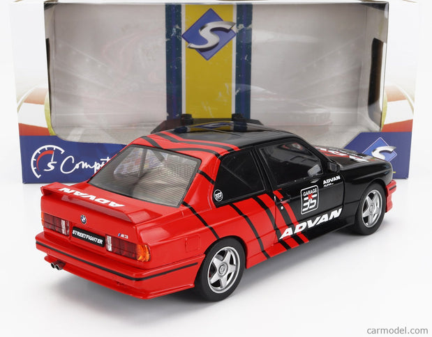 BMW 3-SERIES M3 (E30) Advan Rally Drift Team 1990 1:18 Solido červená čierna