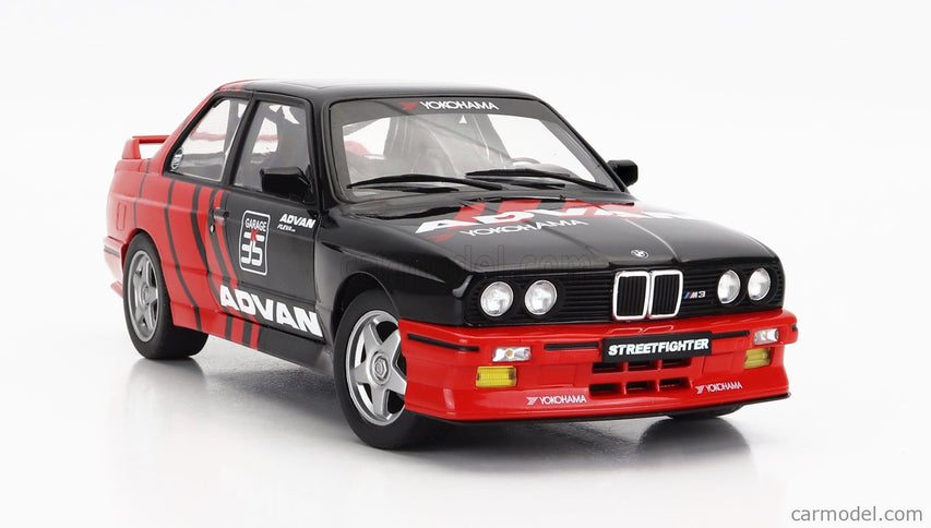 BMW 3-SERIES M3 (E30) Advan Rally Drift Team 1990 1:18 Solido červená čierna