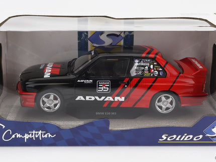 BMW 3-SERIES M3 (E30) Advan Rally Drift Team 1990 1:18 Solido červená čierna