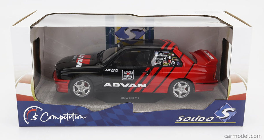 BMW 3-SERIES M3 (E30) Advan Rally Drift Team 1990 1:18 Solido červená čierna