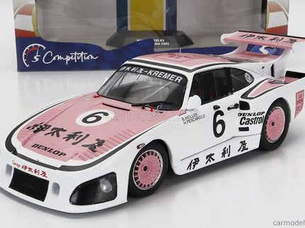 Porsche 935K3 Team Porsche Kremer Racing N°6 Víťaz 1000km Suzuka 1981 B.Wollek - H.Pescarolo 1:18 Solido biela ružová