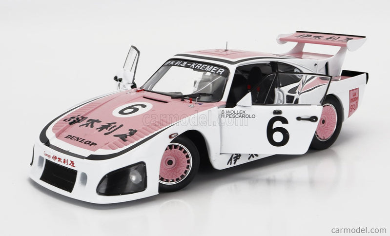 Porsche 935K3 Team Porsche Kremer Racing N°6 Víťaz 1000km Suzuka 1981 B.Wollek - H.Pescarolo 1:18 Solido biela ružová