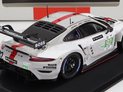 PORSCHE | 911 991-2 RSR-19 4.2L TEAM PORSCHE GT N 92 24h LE MANS 2022 MICHAEL CHRISTENSEN - KEVIN ESTRE - LAURENS VANTHOOR | WHITE GREY RED