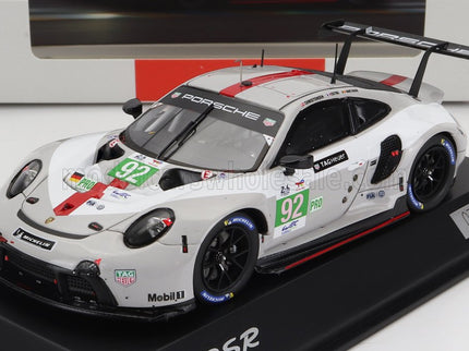 PORSCHE | 911 991-2 RSR-19 4.2L TEAM PORSCHE GT N 92 24h LE MANS 2022 MICHAEL CHRISTENSEN - KEVIN ESTRE - LAURENS VANTHOOR | WHITE GREY RED