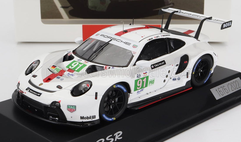 PORSCHE | 911 991-2 4.2L TEAM PORSCHE GT N 91 WINNER LMGTE PRO CLASS 24h LE MANS 2022 GIANMARIA BRUNI - RICHARD LIETZ - FREDERIC MAKOWIECKI | WHITE GREY RED