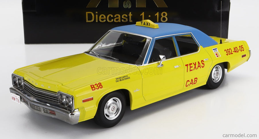 Dodge Monaco Taxi Texas Cab B38 1974 1:18 KK Scale žltá modrá
