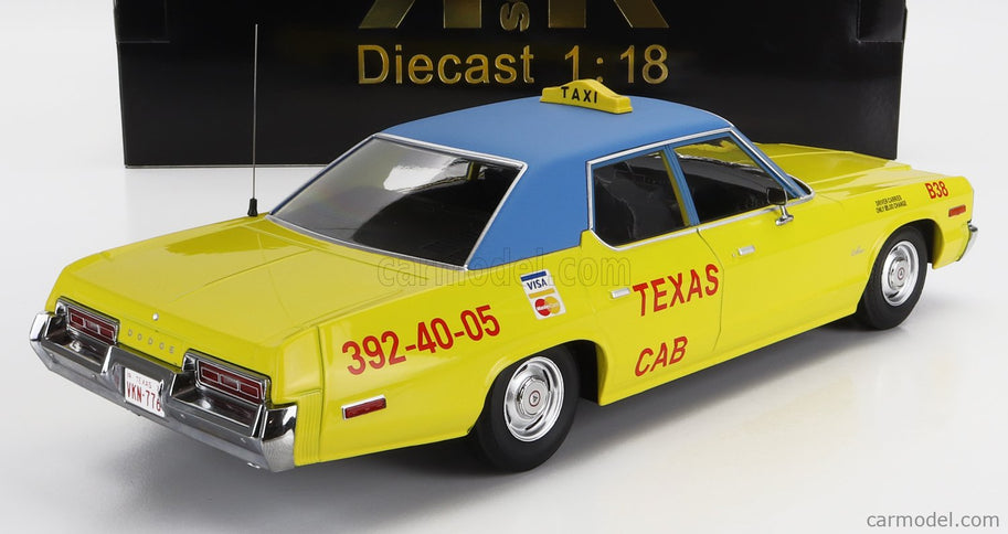 Dodge Monaco Taxi Texas Cab B38 1974 1:18 KK Scale žltá modrá