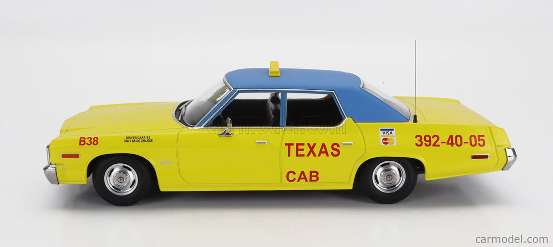 Dodge Monaco Taxi Texas Cab B38 1974 1:18 KK Scale žltá modrá