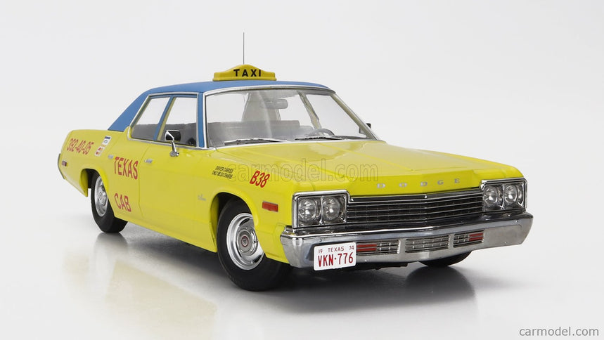 Dodge Monaco Taxi Texas Cab B38 1974 1:18 KK Scale žltá modrá