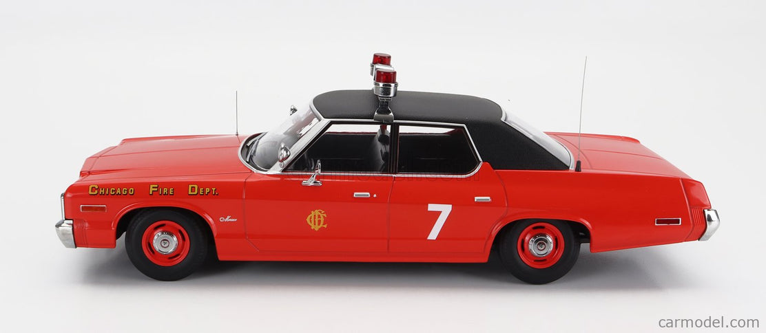 Dodge Monaco N°7 Chicago Hasičské Auto Department 1974 1:18 KK Scale červená čierna