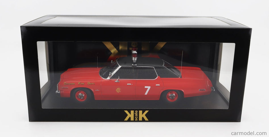 Dodge Monaco N°7 Chicago Hasičské Auto Department 1974 1:18 KK Scale červená čierna