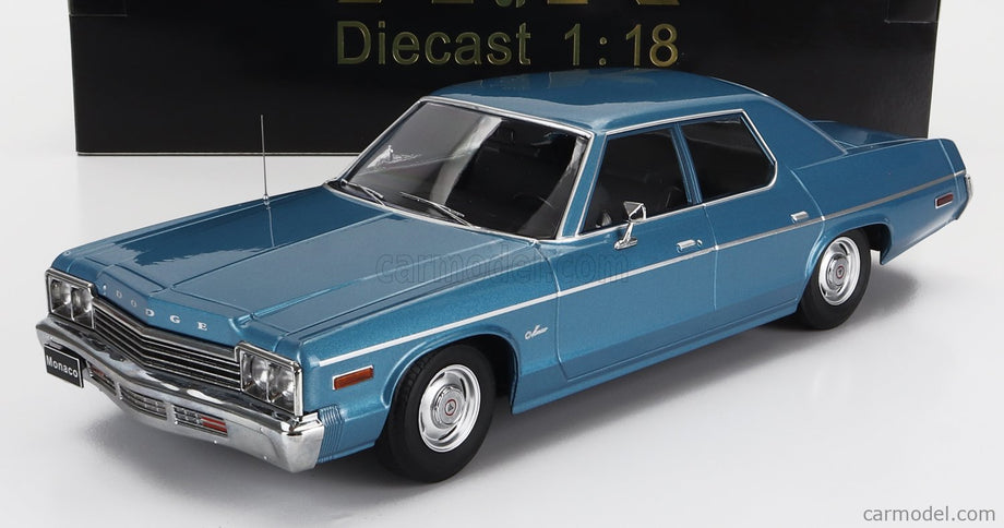 Dodge Monaco 1974 1:18 KK Scale svetlomodrá metalická