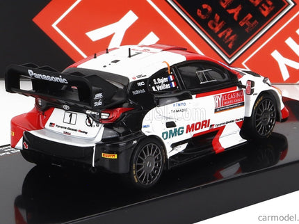 Toyota Yaris GR RALLY1 Team Toyota Gazoo Racing Wrt N°1 2. Miesto Rally Montecarlo 2022 Sebastian Ogier - Benjamin Veillas 1:43 IXO Models biela červená čierna