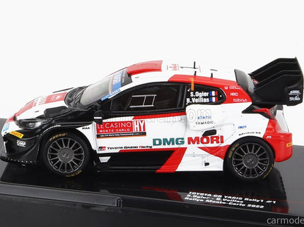 Toyota Yaris GR RALLY1 Team Toyota Gazoo Racing Wrt N°1 2. Miesto Rally Montecarlo 2022 Sebastian Ogier - Benjamin Veillas 1:43 IXO Models biela červená čierna