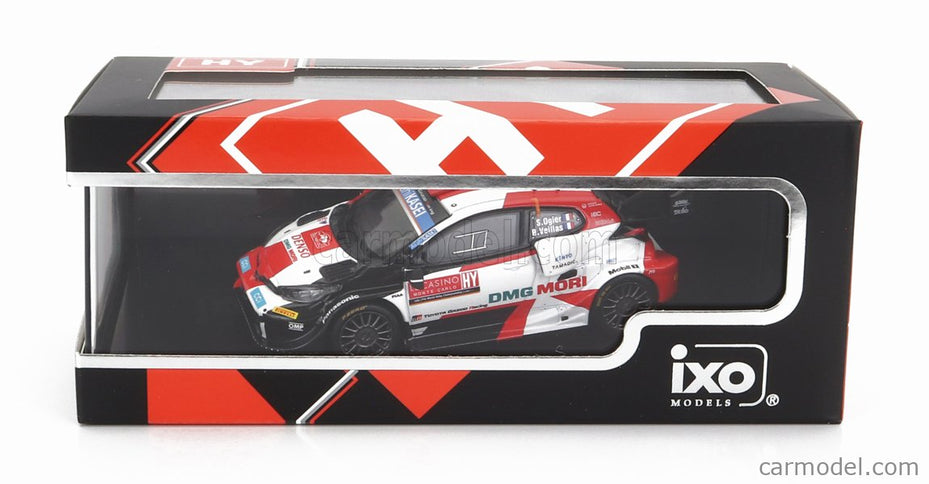 Toyota Yaris GR RALLY1 Team Toyota Gazoo Racing Wrt N°1 2. Miesto Rally Montecarlo 2022 Sebastian Ogier - Benjamin Veillas 1:43 IXO Models biela červená čierna