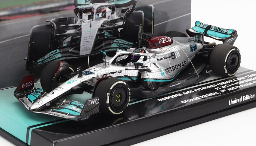 MERCEDES GP | F1 W13E TEAM MERCEDES-AMG PETRONAS F1 N 63 3rd AUSTRALIAN GP 2022 GEORGE RUSSELL | SILVER GREEN