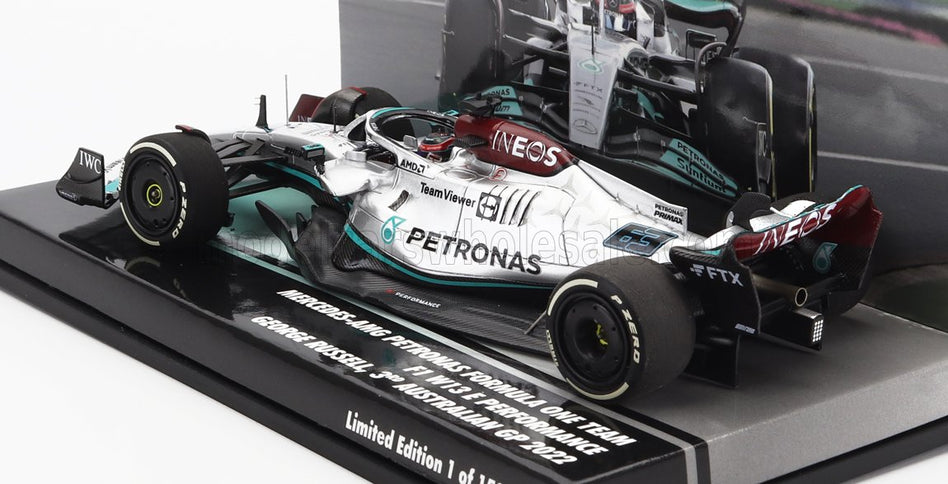 MERCEDES GP | F1 W13E TEAM MERCEDES-AMG PETRONAS F1 N 63 3rd AUSTRALIAN GP 2022 GEORGE RUSSELL | SILVER GREEN