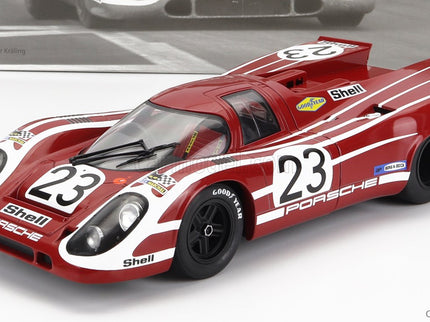 Porsche 917K 4.9L Team Salzburg N°23 Víťaz 24h Le Mans 1970 Hans Herrmann - Richard Attwood 1:18 Werk83 červená biela