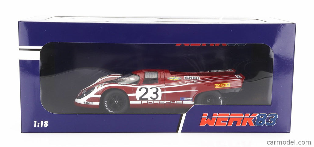 Porsche 917K 4.9L Team Salzburg N°23 Víťaz 24h Le Mans 1970 Hans Herrmann - Richard Attwood 1:18 Werk83 červená biela