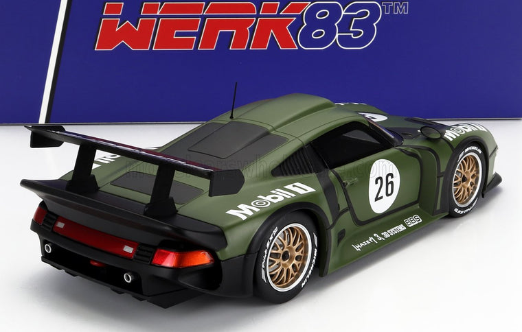 PORSCHE | 911 GT1 3.2L TURBO  TEAM PORSCHE AG MOBIL1 N 26 PRE QUALIFYING 24h LE MANS 1996 Y.DALMAS - H.J.STUCK - K.WENDLINGER | GREEN