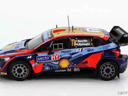 Hyundai i20 Coupe WRC Mobis N°11 Rally Finland 2022 T.Neuville - M.Wydaeghe 1:43 IXO Models 2 Tone modrá červená