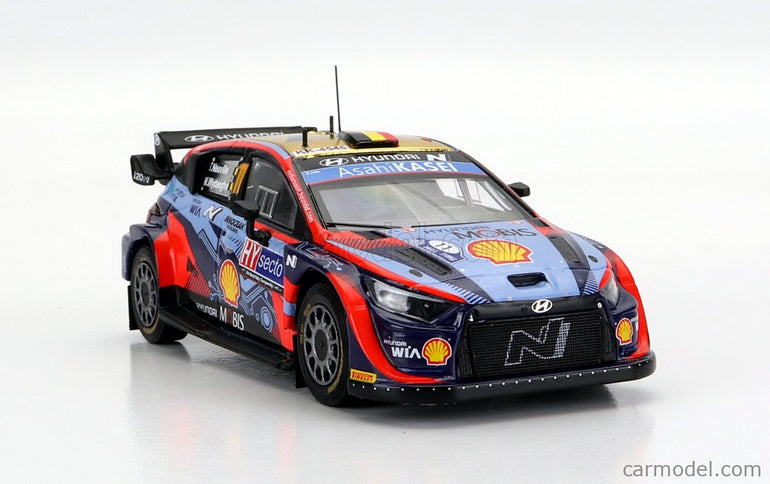 Hyundai i20 Coupe WRC Mobis N°11 Rally Finland 2022 T.Neuville - M.Wydaeghe 1:43 IXO Models 2 Tone modrá červená