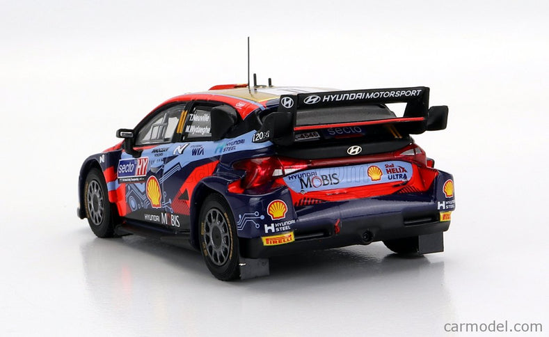 Hyundai i20 Coupe WRC Mobis N°11 Rally Finland 2022 T.Neuville - M.Wydaeghe 1:43 IXO Models 2 Tone modrá červená