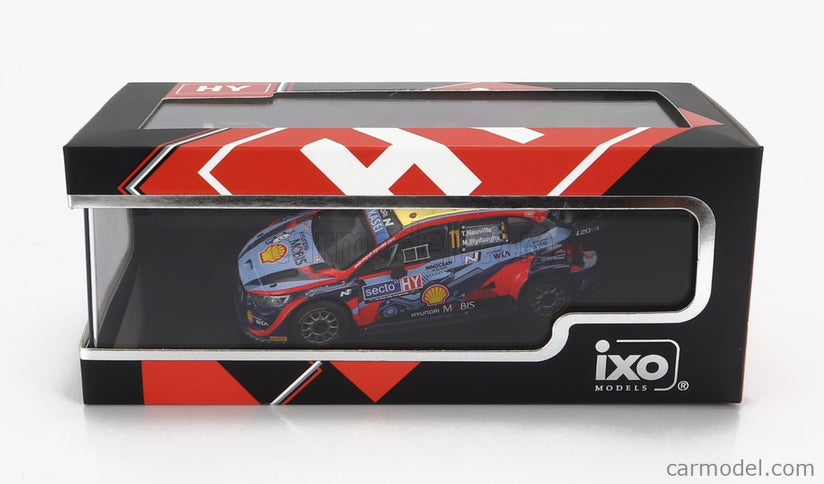 Hyundai i20 Coupe WRC Mobis N°11 Rally Finland 2022 T.Neuville - M.Wydaeghe 1:43 IXO Models 2 Tone modrá červená