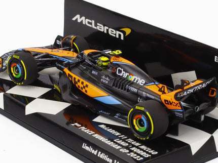 McLAREN | F1  MCL60 TEAM McLAREN N 4 2nd HUNGARIAN GP 2023 LANDO NORRIS | WHITE ORANGE BLACK