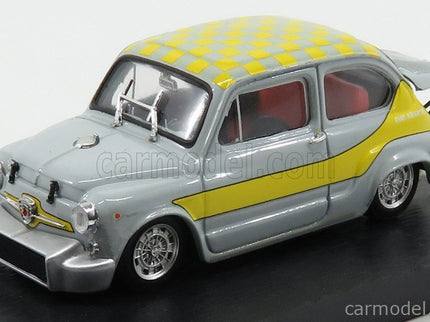 Fiat 600 Abarth 1000 Corsa Ufficiale Gr.5 Livrea Gialla 1958 1:43 Brumm sivá žltá
